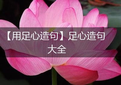 【用足心造句】足心造句大全