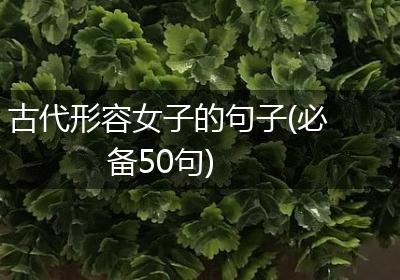 古代形容女子的句子(必备50句)