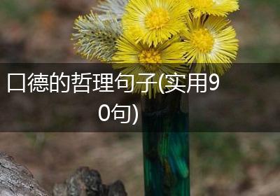 口德的哲理句子(实用90句)