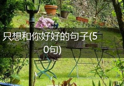 只想和你好好的句子(50句)