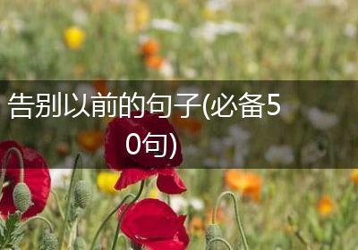 告别以前的句子(必备50句)