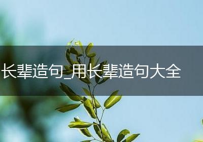 长辈造句_用长辈造句大全