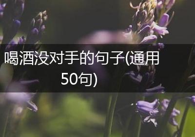 喝酒没对手的句子(通用50句)