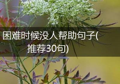 困难时候没人帮助句子(推荐30句)
