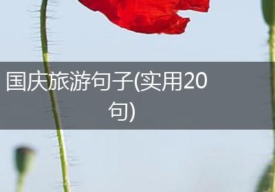 国庆旅游句子(实用20句)