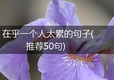 在乎一个人太累的句子(推荐50句)