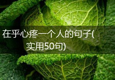 在乎心疼一个人的句子(实用50句)