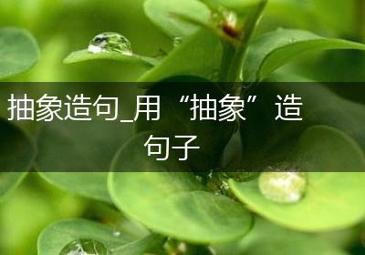 抽象造句_用“抽象”造句子