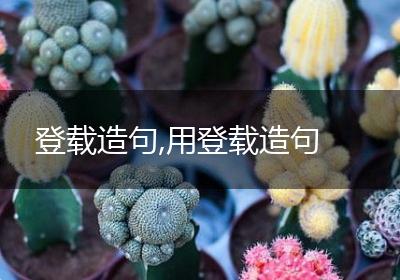 登载造句,用登载造句