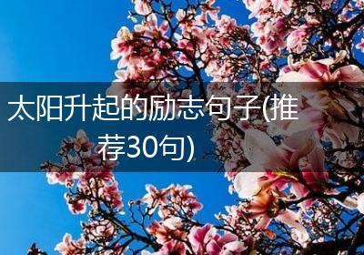 太阳升起的励志句子(推荐30句)