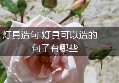 灯具造句 灯具可以造的句子有哪些
