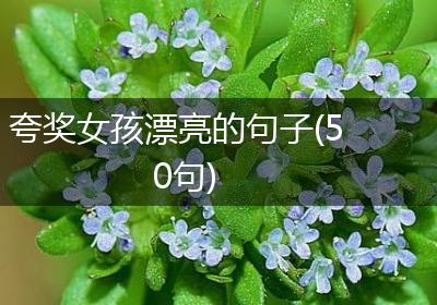 夸奖女孩漂亮的句子(50句)