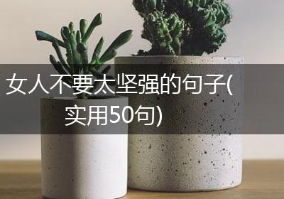 女人不要太坚强的句子(实用50句)