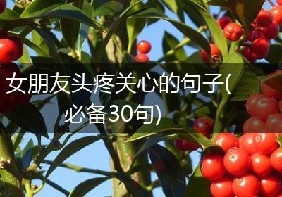 女朋友头疼关心的句子(必备30句)