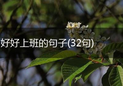 好好上班的句子(32句)