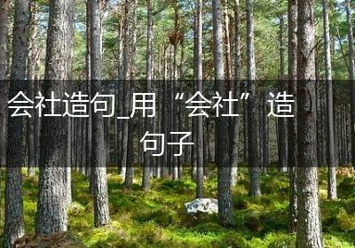 会社造句_用“会社”造句子