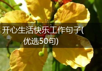 开心生活快乐工作句子(优选50句)