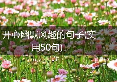 开心幽默风趣的句子(实用50句)