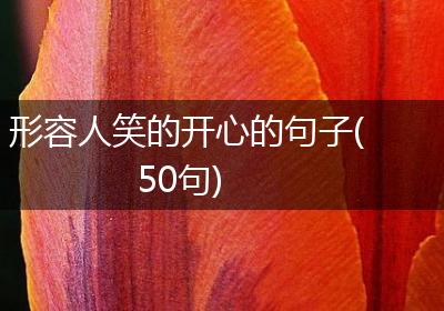 形容人笑的开心的句子(50句)