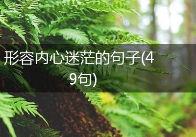 形容内心迷茫的句子(49句)