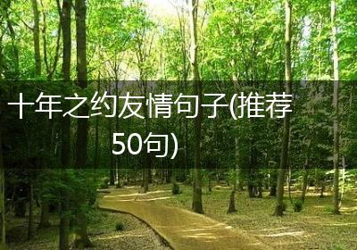 十年之约友情句子(推荐50句)