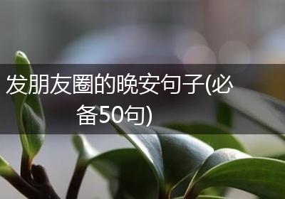 发朋友圈的晚安句子(必备50句)
