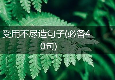 受用不尽造句子(必备40句)