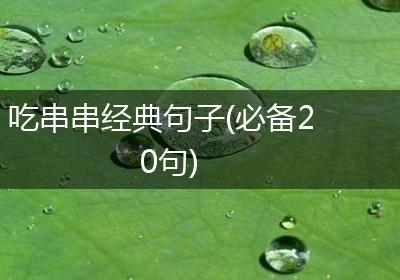 吃串串经典句子(必备20句)