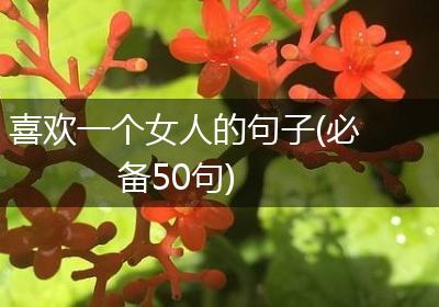 喜欢一个女人的句子(必备50句)