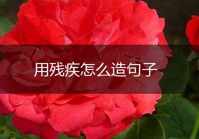 用残疾怎么造句子