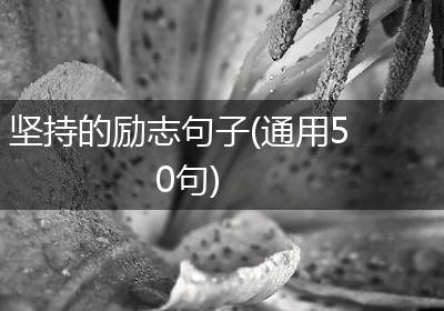 坚持的励志句子(通用50句)