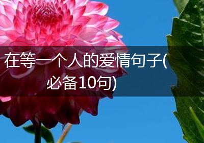 在等一个人的爱情句子(必备10句)