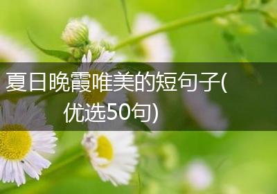 夏日晚霞唯美的短句子(优选50句)