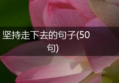 坚持走下去的句子(50句)