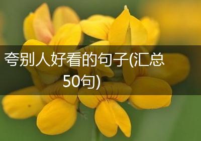 夸别人好看的句子(汇总50句)