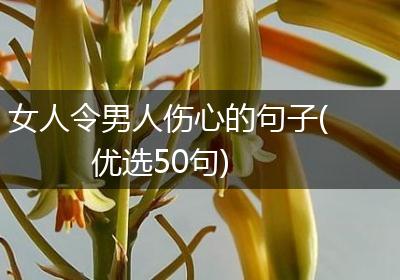 女人令男人伤心的句子(优选50句)