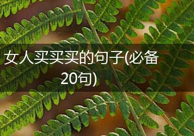 女人买买买的句子(必备20句)