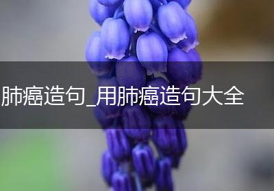 肺癌造句_用肺癌造句大全