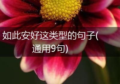 如此安好这类型的句子(通用9句)