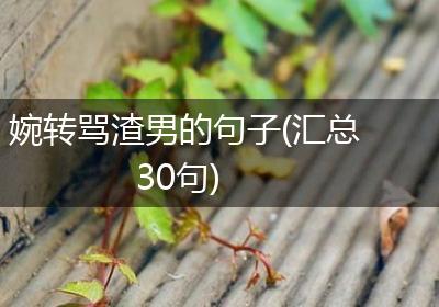 婉转骂渣男的句子(汇总30句)