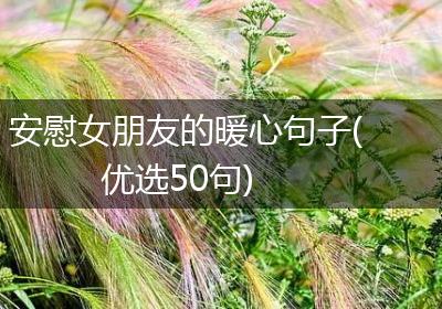 安慰女朋友的暖心句子(优选50句)