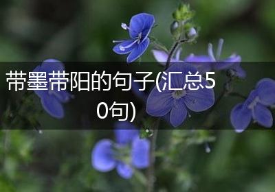 带墨带阳的句子(汇总50句)