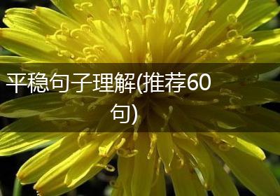 平稳句子理解(推荐60句)