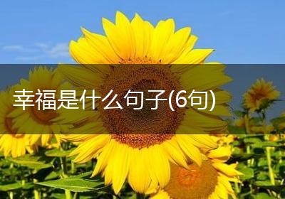 幸福是什么句子(6句)