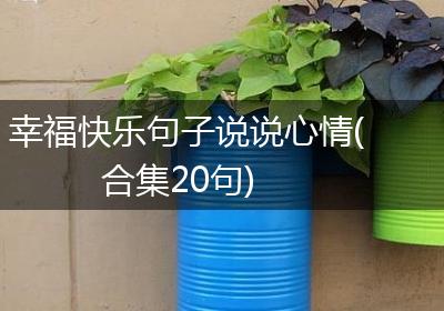 幸福快乐句子说说心情(合集20句)