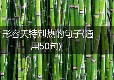 形容天特别热的句子(通用50句)