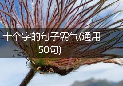 十个字的句子霸气(通用50句)
