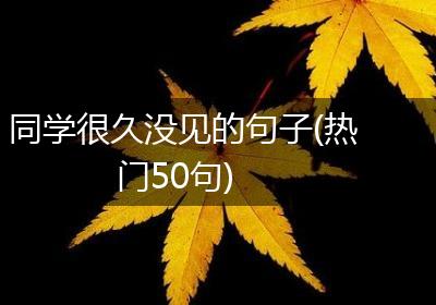 同学很久没见的句子(热门50句)