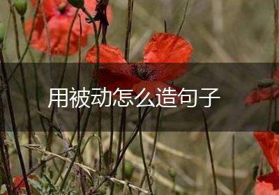 用被动怎么造句子