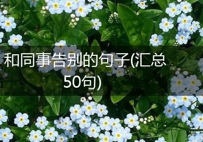 和同事告别的句子(汇总50句)